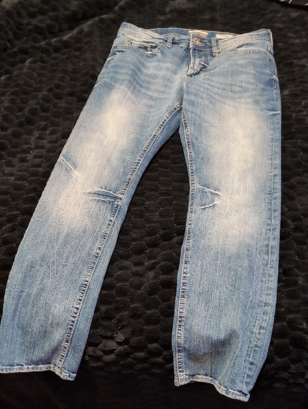 Slim Straight Men's Jeans in Light Washed Blue